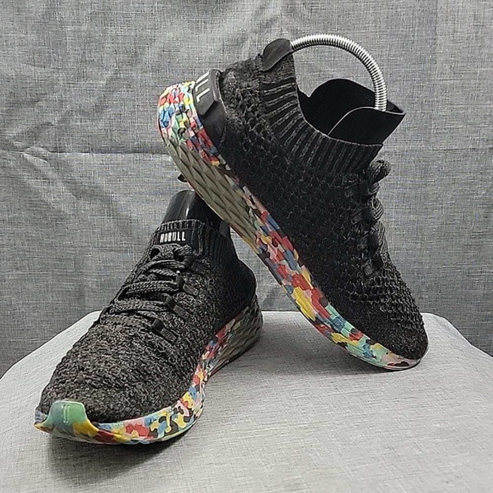 Nobull Wild Aspire Knit Black Rainbow Crossfit Shoes Men's Size 12.5